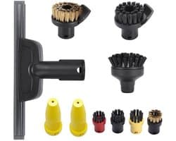 Geschikt voor 10 stuks vervangende opzetstukken, compatibel met Karcher raamreiniger, stoomtrekker, hardnekkige vlekken verwijderen, duurzame nylon borstelkop - geschikt voor SC1 SC2 SC3 SC4 SC5 SC7 CTK10-Belle's product