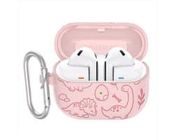 Allecto- Beschermhoes voor Samsung Galaxy Buds - siliconen - schattig design - roze - zachte hoes - jongens meisjes mannen vrouwen - sleutelhanger - geschikt voor Galaxy Buds 3/3 Pro