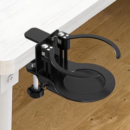 Allecto - Bureauklem Controller Stand - Draaibare hoofdtelefoonhanger - 3-in-1 - pc - kabelorganizer - Vervangbare bekerhouder - geschikt voor Allecto modellen - zwart — thumbnail 5