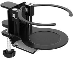Allecto - Bureauklem Controller Stand - Draaibare hoofdtelefoonhanger - 3-in-1 - pc - kabelorganizer - Vervangbare bekerhouder - geschikt voor Allecto modellen - zwart