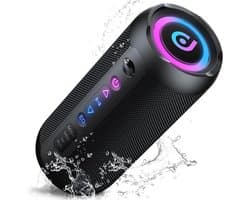 Draagbare Bluetooth Speaker met Licht en Krachtige Bass - IPX7 Waterdicht