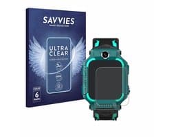 Savvies - Screenprotector voor Retoo Smartwatch 1.44" - Folie Beschermfolie transparant 6 Stuks