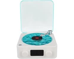 Vintage Bluetooth Speaker met Nachtlampje en Klok - Draadloze Stereo Hifi met Rijbe Bas