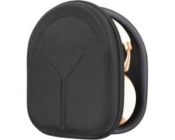 Hoofdtelefoon Case - Draagbare Opbergtas - Reizen Beschermen - Harde Beschermende Schaal - 21.5 x 18.5 cm - Zwart