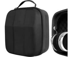 Hoofdtelefoon Hoes - Draagbare Opbergtas - Veilige Reisopslag - Extra Harde Schaal - 24 x 21.5 x 14 cm - Zwart