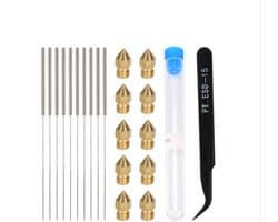 Deze 22-delige printeraccessoire- en gereedschapsset bevat reinigingsnaalden en een pincet voor het reinigen van printersproeiers.