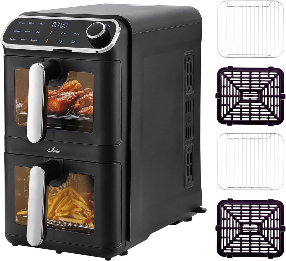 Airfryer XXL - Dubbele Mand Airfryer - frituuraccessoire — afbeelding 1