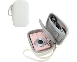 Digitale cameratas - Reisaccessoire - Veilige opslag - Harde schokbestendige schaal - 12.7 x 8.6 x 5.2 cm - Wit