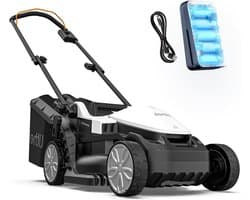 Accu Grasmaaier – Elektrische Grasmaaier – Draadloze Grasmaaier – Tuinmaaier – Gazonsnijder – Borstelloze Motor – 33 cm Maaibreedte, 4,0 Ah Accu, 30L Opvangbak, 25-65 mm Maaihoogte