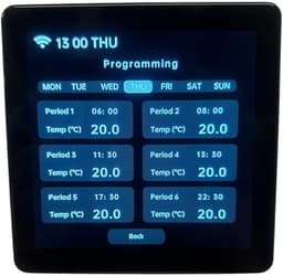 Inbouw Thermostaat | Wifi | Touchscreen bediening | App bediening | Inbouwmontage | CV installatie | Tuya Smart Life | Zwart — thumbnail 2
