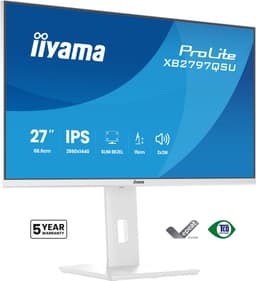 iiyama ProLite XB2797QSU-W1 - 27 inch - QHD - IPS - USB-Hub (4x) - verstelbaar - Wit — thumbnail 1