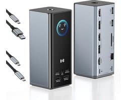 USB-C Dockingstation voor Dubbele Monitor - Multi Display Hub
