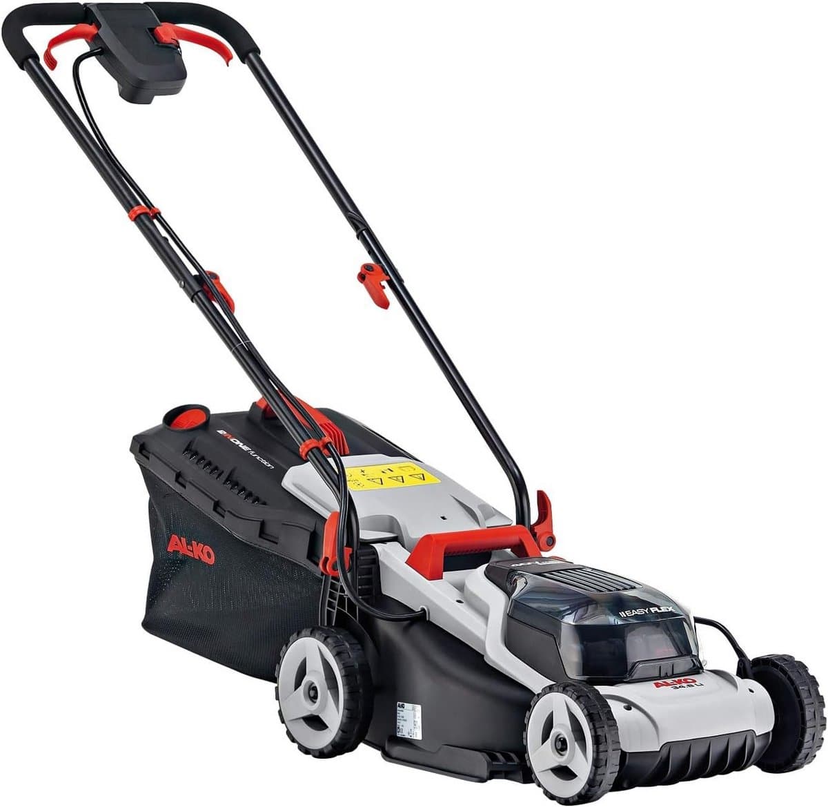 Accu Grasmaaier - Draadloze Grasmaaier - Gazon Onderhoud - Dubbele Accu Systeem - 34 cm Maaibreedte - Grijs — afbeelding 1