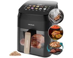 Luchtfriteuse met Grill - Multicooker Roker - Gezond Koken - Dubbele Grill Rookfunctie - 4.5 Liter - Roestvrij Staal