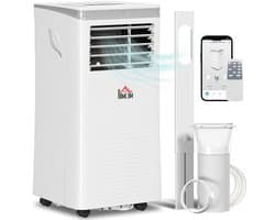 HOMCOM Draagbare airconditioner - ABS - 35 x 34,8 x 70 cm - Wit