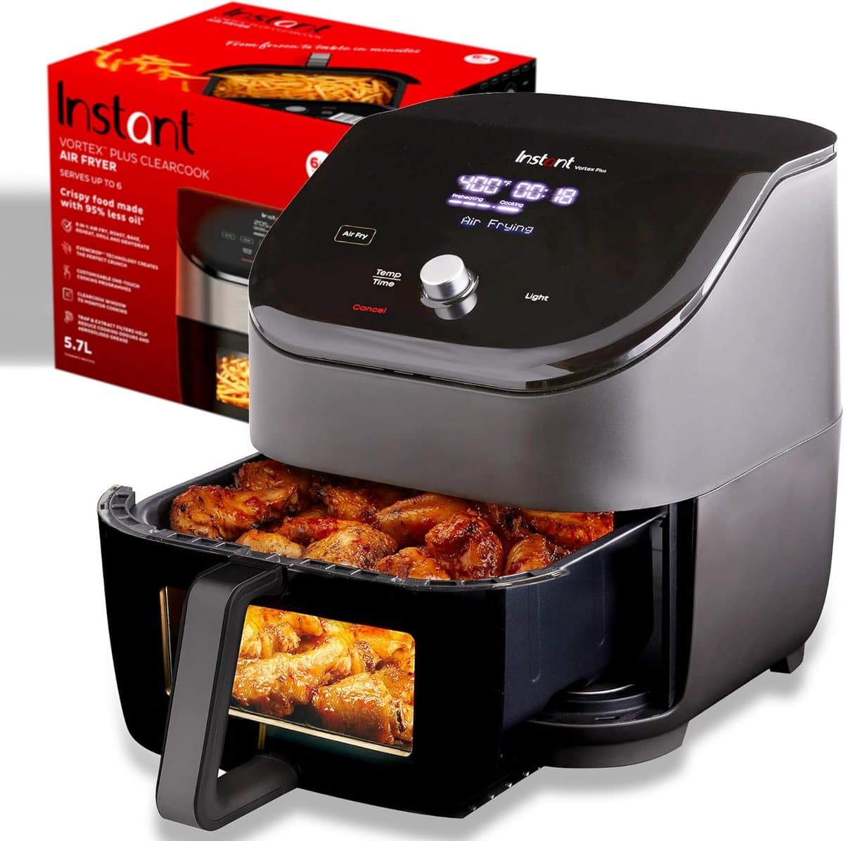 Airfryer Oven 6-in-1 met ClearCook Venster en Digitaal Touchscreen - 6 Kwart Capaciteit — afbeelding 1