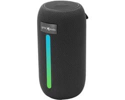 GMB-Audio BT LED Speaker, Zwart - Ultieme Draagbare Draadloze Feestspeaker met RGB Verlichting, Bluetooth v.5.3, Handsfree Bellen, FM Radio, USB & MicroSD Afspeelmogelijkheden