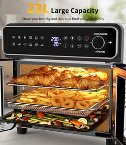 Grote Heteluchtfriteuse 23L met Mini-Oven Functie, 2600W en Touchscreen — thumbnail 3