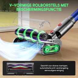 AUTHMIC Steelstofzuiger - Steelstofzuiger Draadloos - 65.000Pa Zuigkracht - Borstelloze Motor - 70 Min Accuduur - HEPA Filter - LED Vloerborstel - Grote Stofcontainer — thumbnail 2