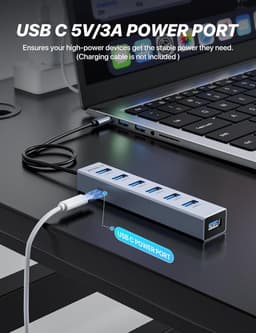 USB Hub met 7 Poorten voor Snelle Dataoverdracht — thumbnail 3