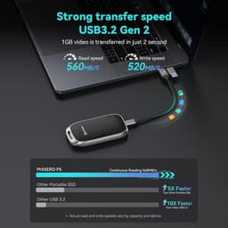 Draagbare SSD 2TB Zwart Hoge Snelheid — thumbnail 3