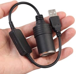 USB-naar-sigarettenaanstekeradapter, 5V USB-naar-12V vrouwelijke adapter, oplaadkabel Geschikt voor auto-aanstekers, dashcams en GPS-apparaten. — thumbnail 2