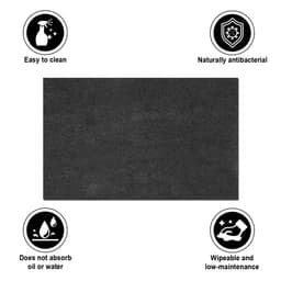 BBQ Mat Rechthoek 100x120 cm - Barbecue vloermat voor BBQ - Grijs Barbecue tapijt voor barbecueën, terras en tuin — thumbnail 3