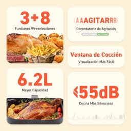 Luchtfriteuse 6,2 liter met venster, 12 functies en instelbare temperatuur 75-205 °C — thumbnail 5
