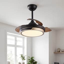 LumenXL - Plafondventilator Vento zwart met bruin incl. LED en afstandsbediening — thumbnail 4