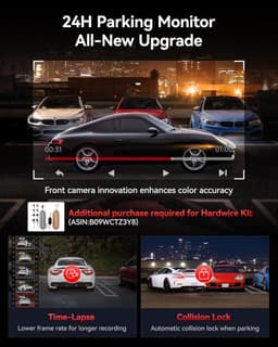 RedTiger Viewclear 70 - Dual Dashcam voor auto - Ultra 4K & 2,5K - Voor en Achter Camera - 2026 model - Met Touchscreen - WiFi en GPS - 3.20 Inch met App - Sony Sensor Nachtzicht - Dashcams - Parkeerbewaking - G Sensor - Loop opname - 128GB SD Kaart — thumbnail 2
