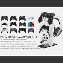 Universele 3 Tier Headset Stand - Controller Stand - Gaming Accessoires - Compatibel met PS5 DualSense Edge - Xbox Elite / Core Wireless - Switch Pro Controllers (Zwart) — thumbnail 5