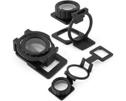 Vergrootglas met Licht - Vergrootglas Schaal - Gedetailleerd Lezen - Compact Opvouwbaar Ontwerp - 10x Vergroting - Zwart