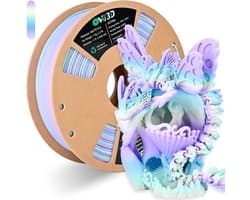 3D Printer Filament - PLA Materiaal - Modelbouw Printen - Hoge Nauwkeurigheid - 1.75mm 1kg - Macaron Regenboog