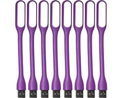 Set van 8 Flexibele USB LED Lampjes voor Laptop en Toetsenbord Verlichting
