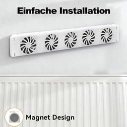 Slimme Ventilator Verlengingsset voor Radiator met Thermostaat en Luchtstroomregeling — thumbnail 3