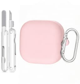 Telestore - hoesje geschikt voor Samsung Galaxy Buds 4 / 4 pro soft case cover - roze - TPU hoesje Beschermhoes - Samsung Galaxy Buds 4 / 4 Pro Cover - Buds4 hoesje - gel hoesje met sleutelhanger + Oordopjes schoonmaak set — thumbnail 1
