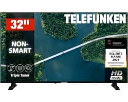 HD LED Televisie - Smart TV Functie - Thuisentertainment - Geïntegreerde Drievoudige Tuner - 32 Inch Scherm - Zwart