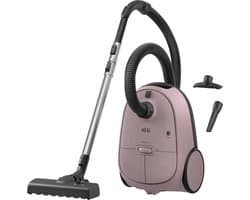 AEG AB61C1WP CLEAN 6000 - Stofzuiger met zak - Roze - Hepa filtratie - Vacuum cleaner - Alle vloertypen - 750 watt - Lang snoer 12m bereik - Compact design - 2 extra accessoires