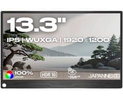 JAPANNEXT Draagbare Monitor 13.3" IPS WUXGA (1920x1200) | JN-MD-IPS133WUXGAR