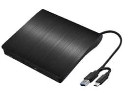 Externe kaartlezer met USB 3.0-interface, draagbaar, zwart, geschikt voor pc, laptop, Mac OS, Windows 11/10/8/7 besturingssystemen.