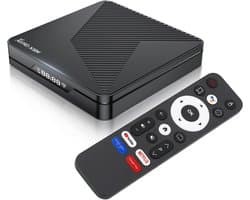 Smart TV Box - Android Media Speler - Streaming Films Kijken - 8K Resolutie Ondersteuning - 8x6x3 cm - Zwart