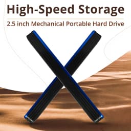 Externe Harde Schijf - Opslagapparaat Gegevens - Back-up Maken - Snelle USB 3.0 - 320 GB Capaciteit - Blauw — thumbnail 3