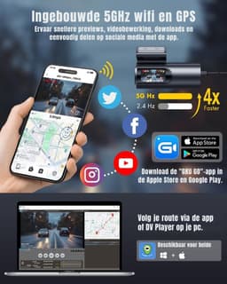 SVN® Dashcam Voor en Achter - Dashcam - Dashcam Voor Auto - Zwart -‎3cm x 5cm x 10cm — thumbnail 4