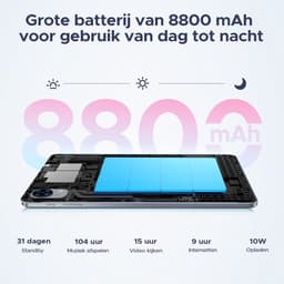 POCKAM P10 Pro - Tablet - 48 GB RAM (8+40 GB) + 128 GB ROM (2 TB/TF) - Android 16 - 10,1 inch HD 120 Hz - 8800 mAh - Gemini AI - T7250 Octa Core - Face ID - Dubbele luidsprekers, complete accessoirebundel met toetsenbord en stylus — thumbnail 5