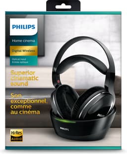 PHILIPS SHD8850 - TV Headphone, High Res audio, Bioscoop geluid, Draadloze Over-Ear Koptelefoon, Met Zendstation, Bereik van 30 meter - Zwart — thumbnail 10