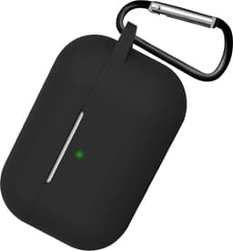 Hoesje - Geschikt voor Apple AirPods 3 - met Clip - Siliconen Hoes - Silicone Case Cover - Zwart — thumbnail 4