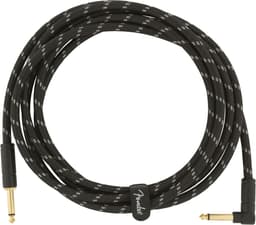 Fender Gitaarkabel Deluxe Series Black Tweed 3 Meter Recht/Haakse Pluggen 0990820090 — thumbnail 3