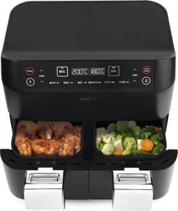 MAXXMEE Airfryer met dubbele mand - 2 x 3,8 l - 2400W - 6 programma's — thumbnail 2