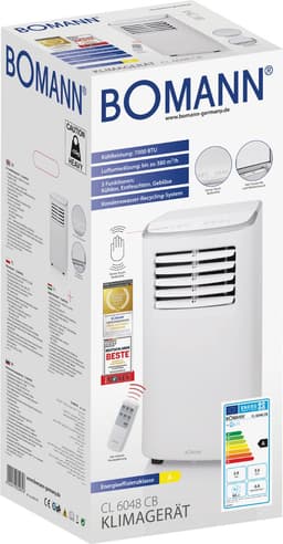 Bomann CL 6048 CB mobiele airconditioner - 7000 Btu - 65 dB - 792 W - Wit — thumbnail 9