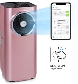 Klarstein mobiele airconditioner met luchtafvoerslang, 5-in-1 airconditioner, ventilator, luchtontvochtiger, luchtreiniger & nachtmodus, app-bediening, kleine & draagbare airconditioner voor thuis & op kantoor, 12000 BTU,4 kW voor 59 m² 50 dB — thumbnail 23